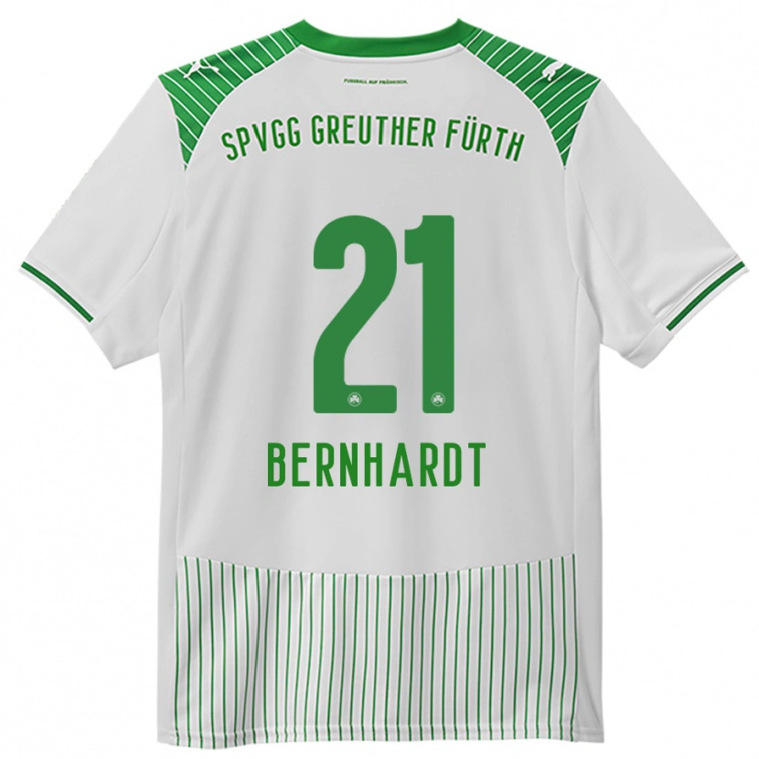 Danxen Criança Camisola Luca Bernhardt #21 Branco Verde Principal 2025/26 Camisa