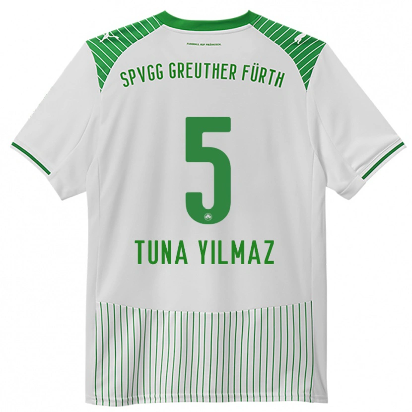 Danxen Criança Camisola Tuna Yilmaz #5 Branco Verde Principal 2025/26 Camisa