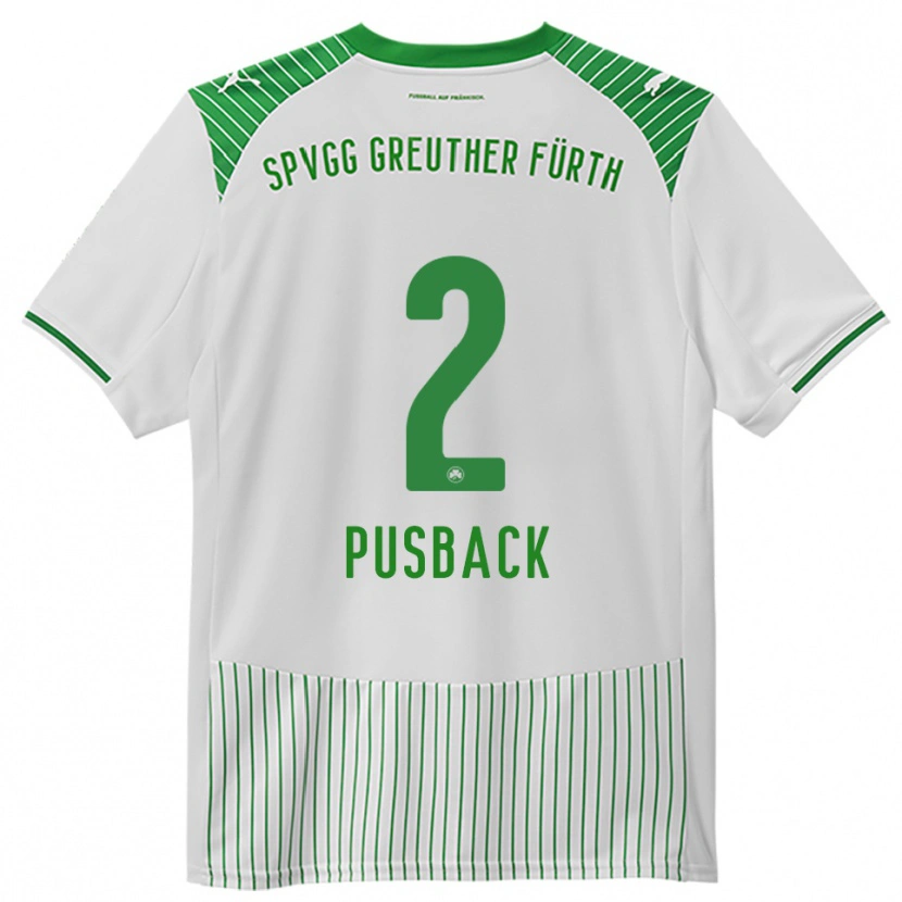 Danxen Criança Camisola Tim Pusback #2 Branco Verde Principal 2025/26 Camisa