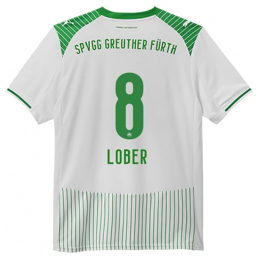 Danxen Criança Camisola Jannik Lober #8 Branco Verde Principal 2025/26 Camisa