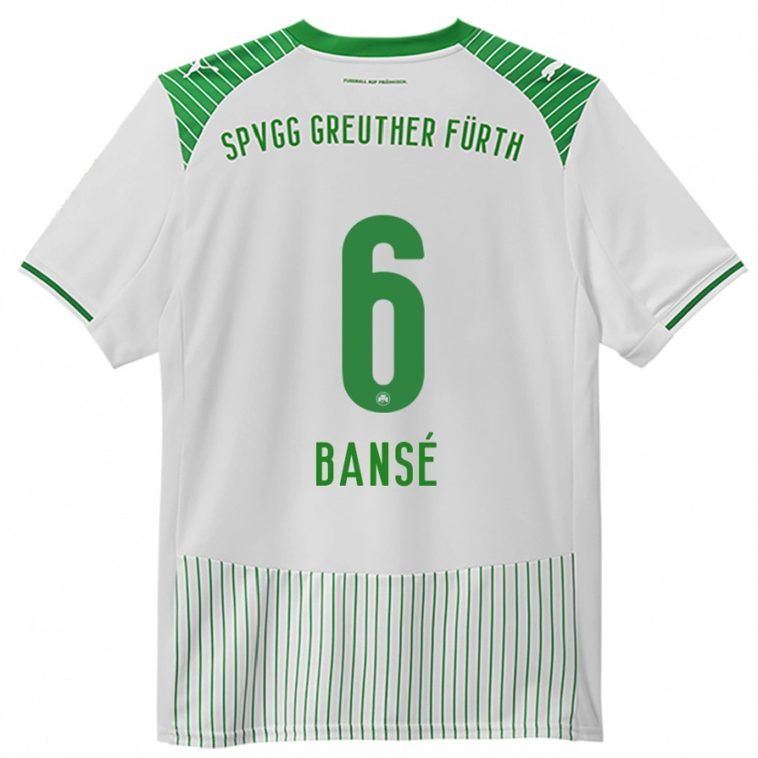 Danxen Criança Camisola Sacha Bansé #6 Branco Verde Principal 2025/26 Camisa