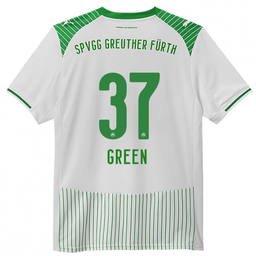 Danxen Criança Camisola Julian Green #37 Branco Verde Principal 2025/26 Camisa