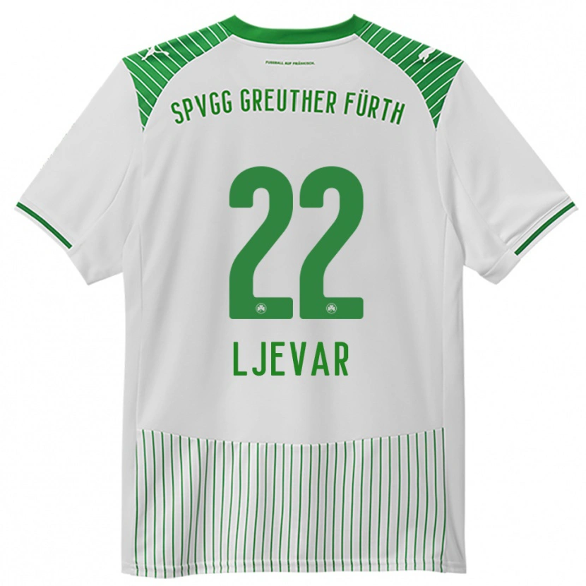 Danxen Criança Camisola Nico Ljevar #22 Branco Verde Principal 2025/26 Camisa