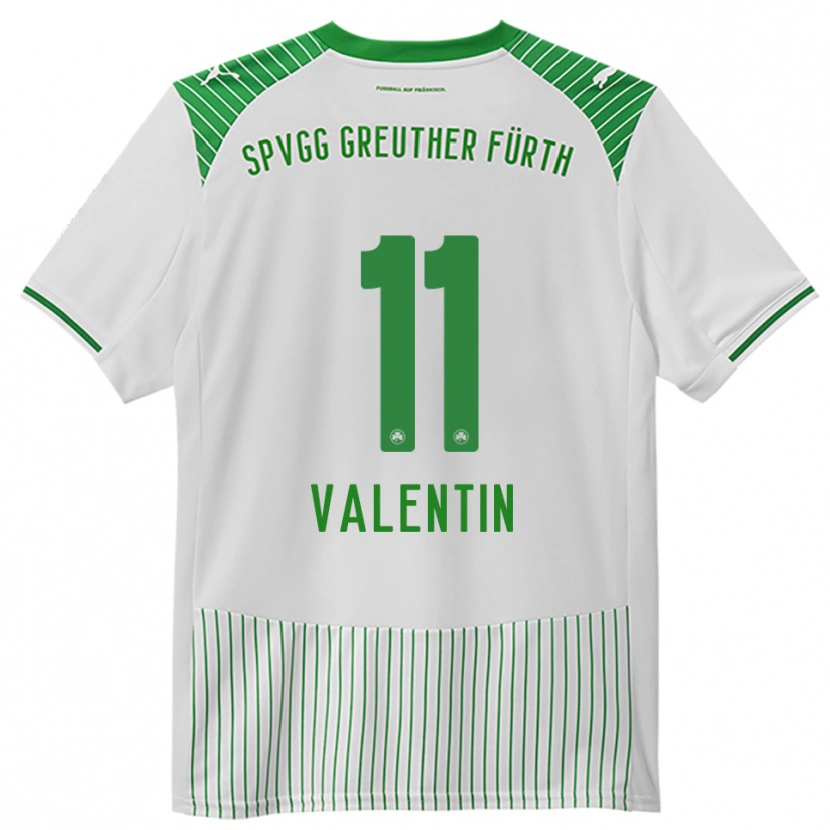 Danxen Criança Camisola Jonas Valentin #11 Branco Verde Principal 2025/26 Camisa