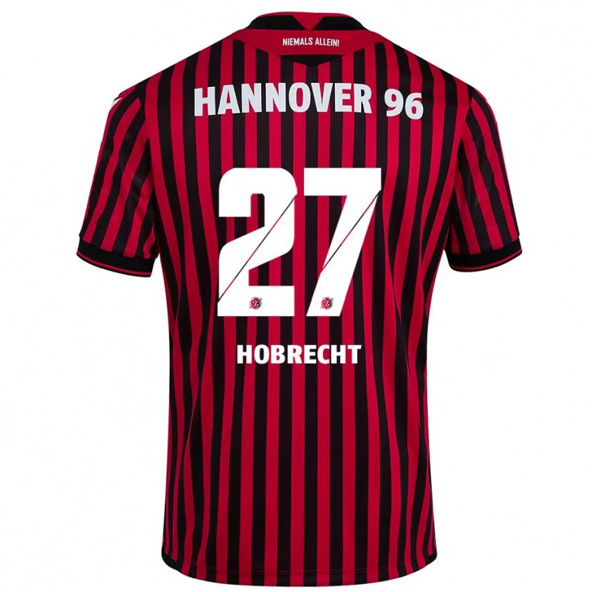 Danxen Criança Camisola Tom Hobrecht #27 Vermelho Preto Principal 2025/26 Camisa