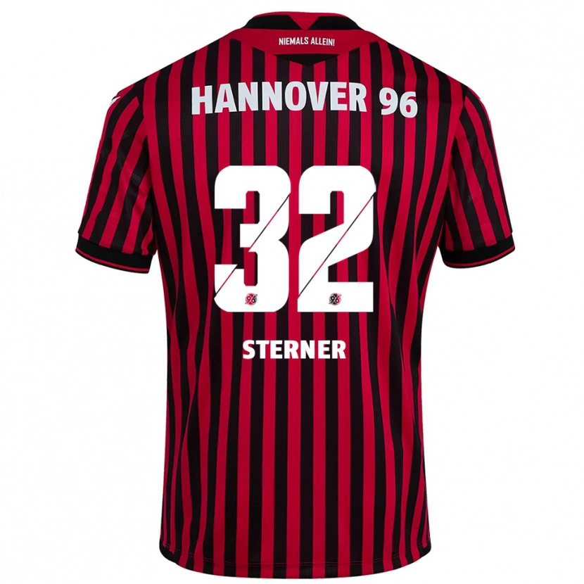 Danxen Criança Camisola Jonas Sterner #32 Vermelho Preto Principal 2025/26 Camisa