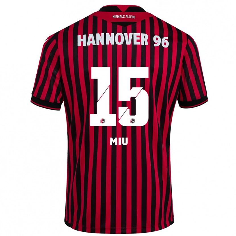Danxen Criança Camisola Denis Miu #15 Vermelho Preto Principal 2025/26 Camisa