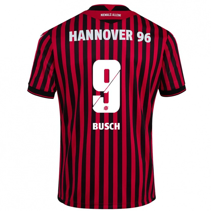 Danxen Criança Camisola Sean Busch #9 Vermelho Preto Principal 2025/26 Camisa