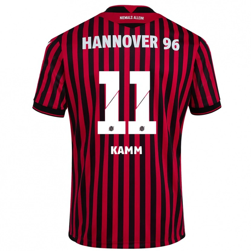 Danxen Criança Camisola Jannis Kamm #11 Vermelho Preto Principal 2025/26 Camisa