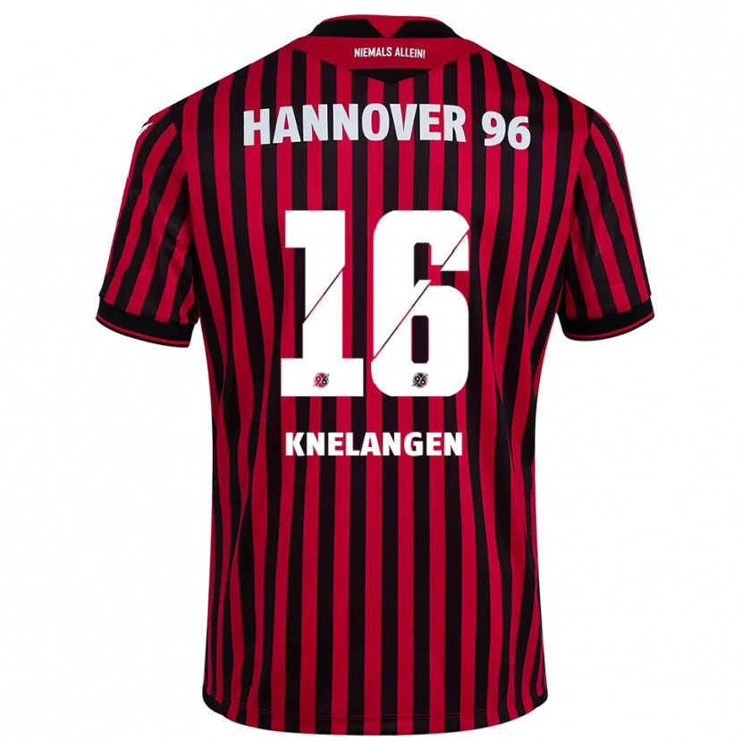 Danxen Criança Camisola Luka Knelangen #16 Vermelho Preto Principal 2025/26 Camisa