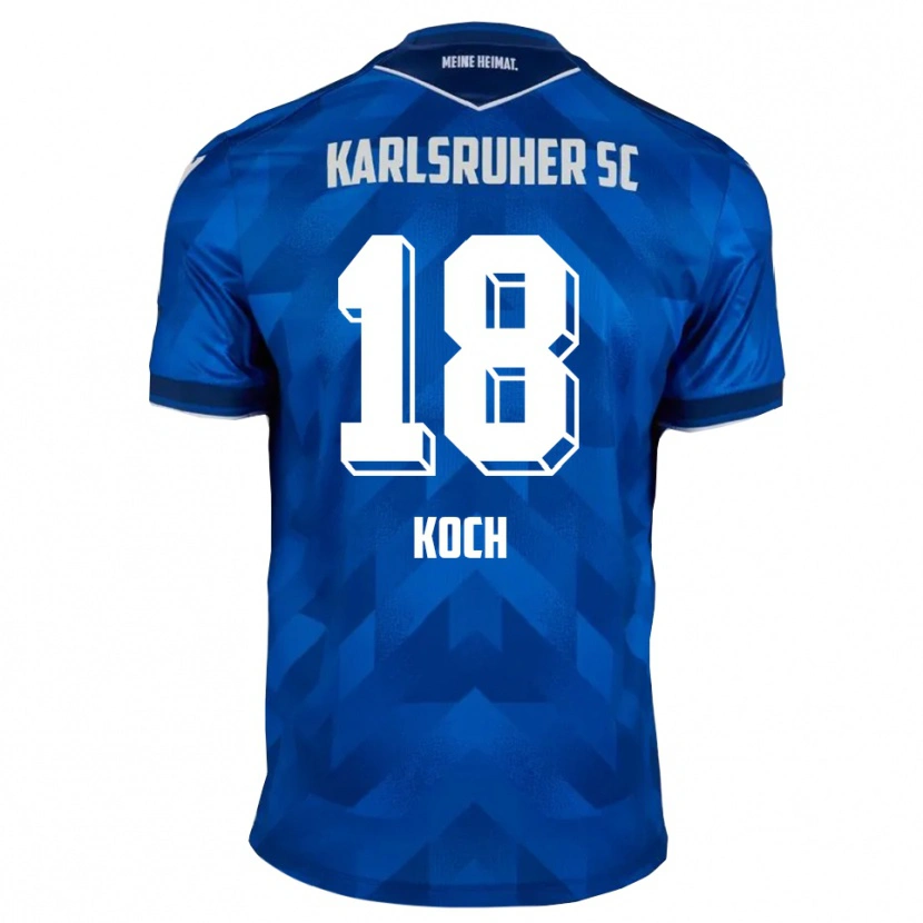 Danxen Criança Camisola Aki Koch #18 Azul Branco Principal 2025/26 Camisa