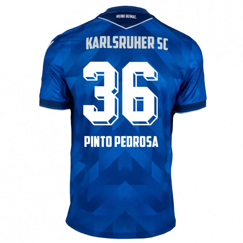 Danxen Criança Camisola Rafael Pinto Pedrosa #36 Azul Branco Principal 2025/26 Camisa