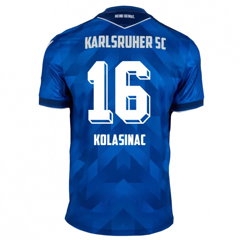 Danxen Criança Camisola Ajdin Kolasinac #16 Azul Branco Principal 2025/26 Camisa