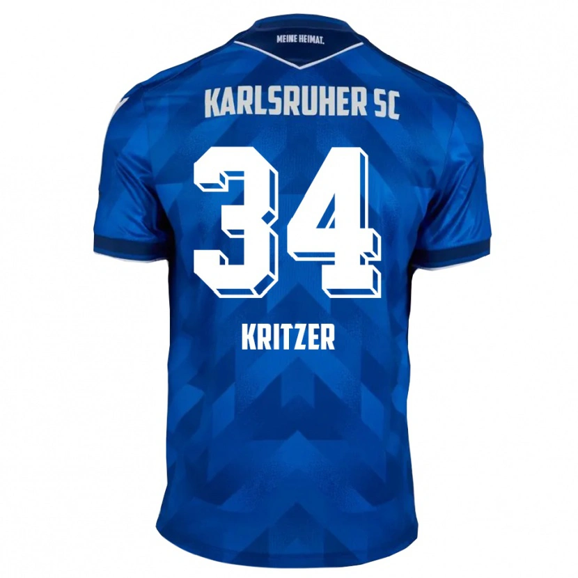 Danxen Criança Camisola Mateo Kritzer #34 Azul Branco Principal 2025/26 Camisa