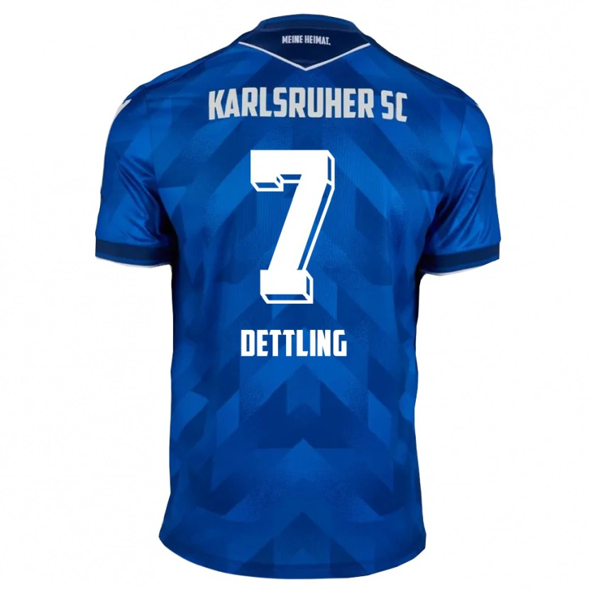 Danxen Criança Camisola Luis Dettling #7 Azul Branco Principal 2025/26 Camisa
