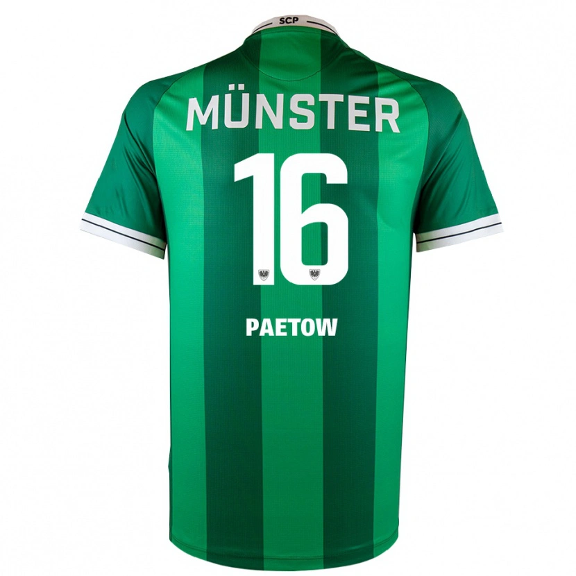 Danxen Criança Camisola Torge Paetow #16 Verde Branco Principal 2025/26 Camisa