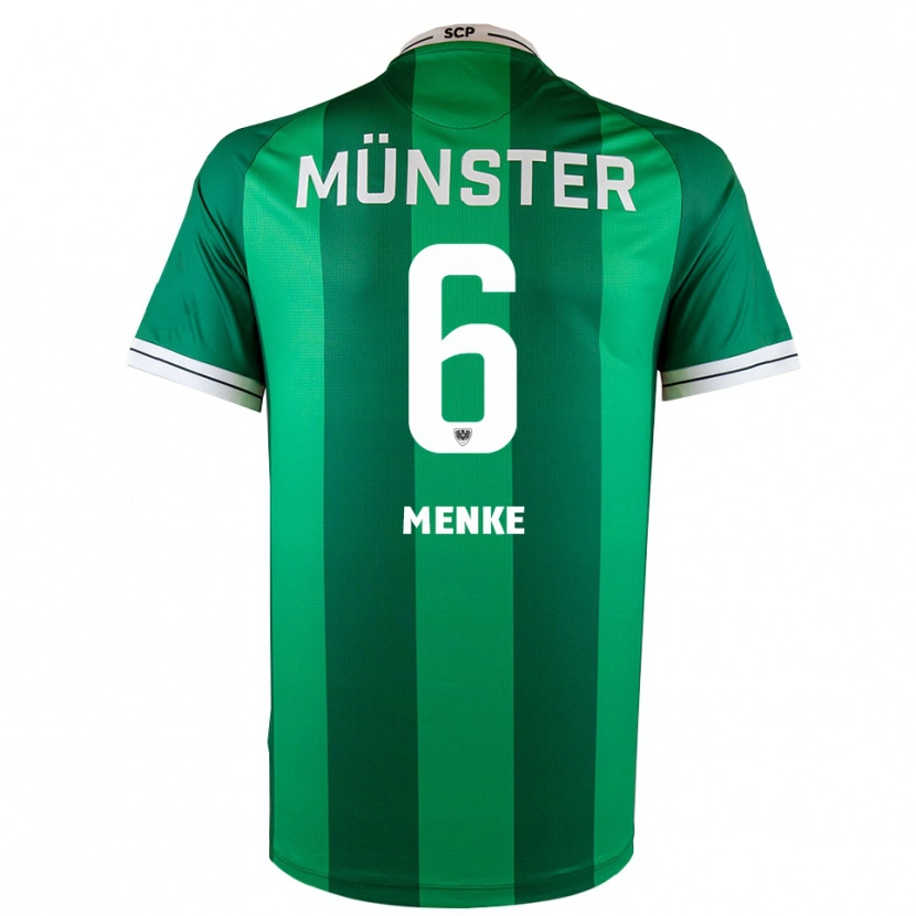 Danxen Criança Camisola Ben Menke #6 Verde Branco Principal 2025/26 Camisa