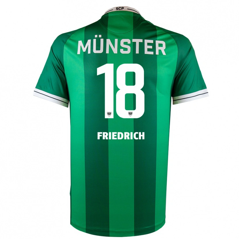 Danxen Criança Camisola Alexander Friedrich #18 Verde Branco Principal 2025/26 Camisa
