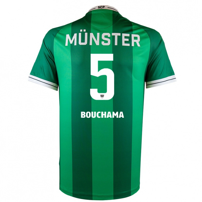 Danxen Criança Camisola Yassine Bouchama #5 Verde Branco Principal 2025/26 Camisa