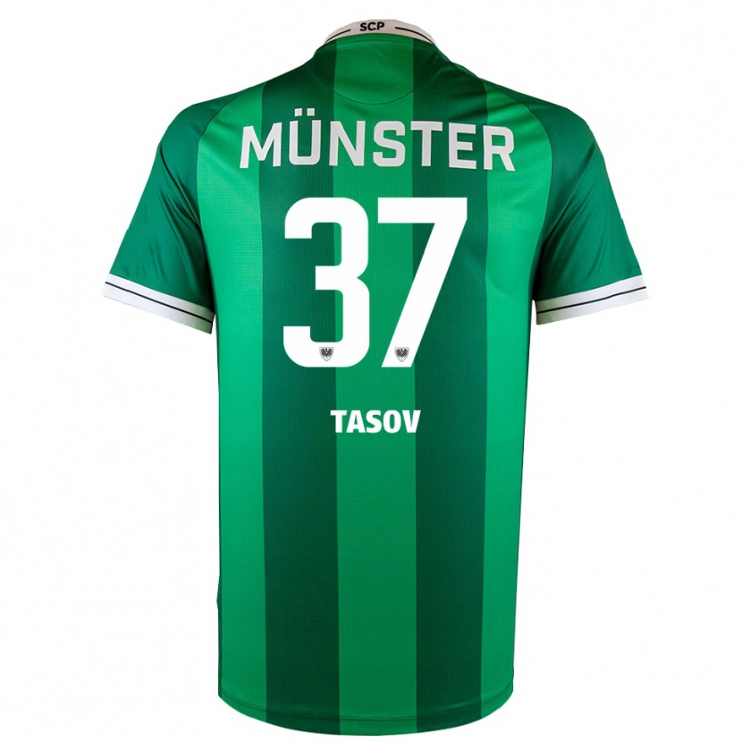 Danxen Criança Camisola Leon Tasov #37 Verde Branco Principal 2025/26 Camisa