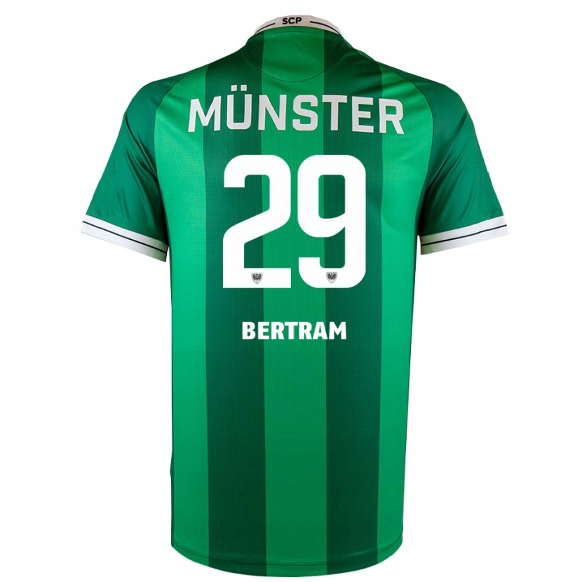 Danxen Criança Camisola Mats Bertram #29 Verde Branco Principal 2025/26 Camisa