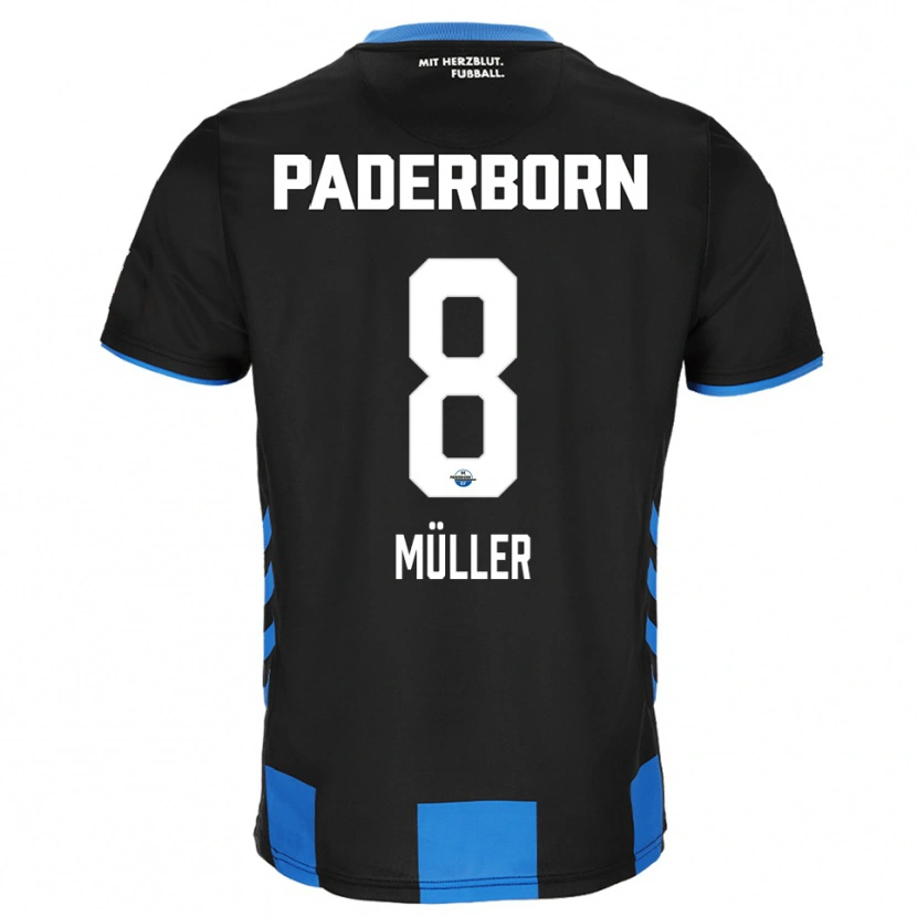 Danxen Criança Camisola Carlos Müller #8 Preto Azul Principal 2025/26 Camisa