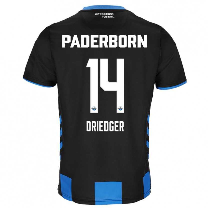 Danxen Criança Camisola Julian Driedger #14 Preto Azul Principal 2025/26 Camisa