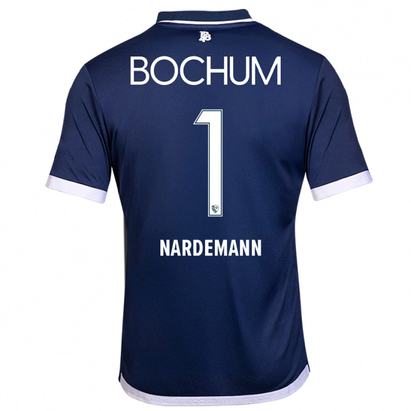 Danxen Criança Camisola Kari Närdemann #1 Azul Marinho Branco Principal 2025/26 Camisa
