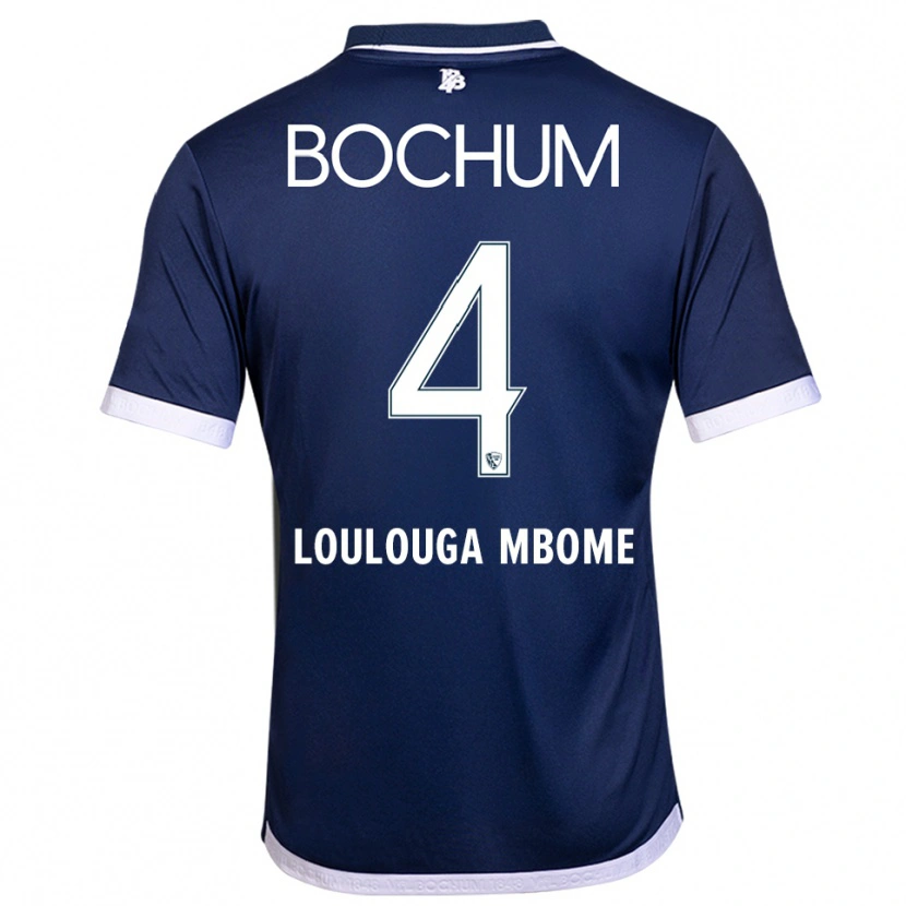 Danxen Criança Camisola Adrien Loulouga-Mbome #4 Azul Marinho Branco Principal 2025/26 Camisa