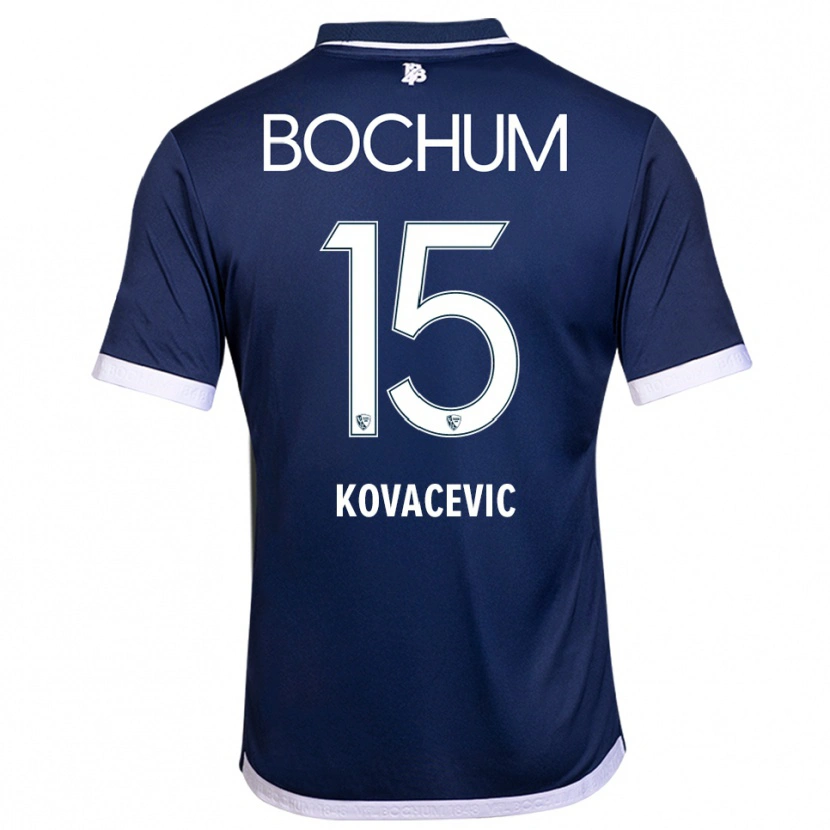 Danxen Criança Camisola Elhan Kovacevic #15 Azul Marinho Branco Principal 2025/26 Camisa
