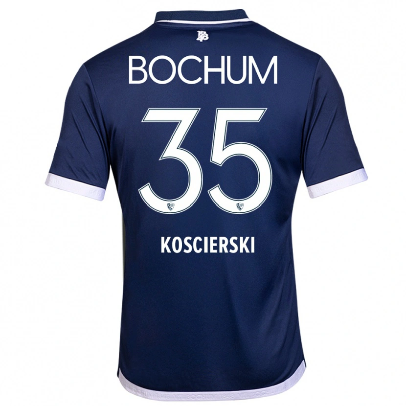 Danxen Criança Camisola Kacper Koscierski #35 Azul Marinho Branco Principal 2025/26 Camisa