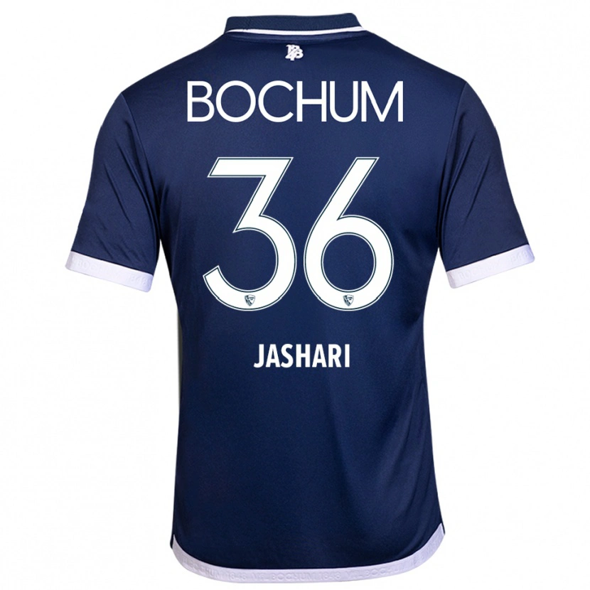 Danxen Criança Camisola Lirim Jashari #36 Azul Marinho Branco Principal 2025/26 Camisa