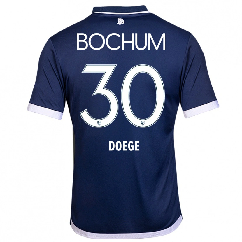 Danxen Criança Camisola Leonie Doege #30 Azul Marinho Branco Principal 2025/26 Camisa