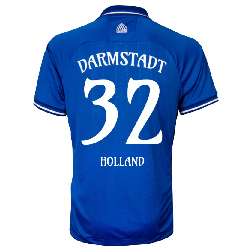 Danxen Criança Camisola Fabian Holland #32 Azul Branco Principal 2025/26 Camisa