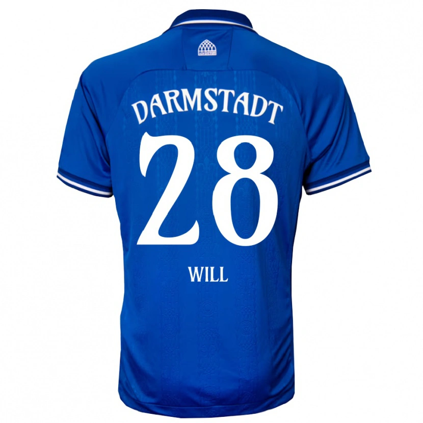 Danxen Criança Camisola Paul Will #28 Azul Branco Principal 2025/26 Camisa