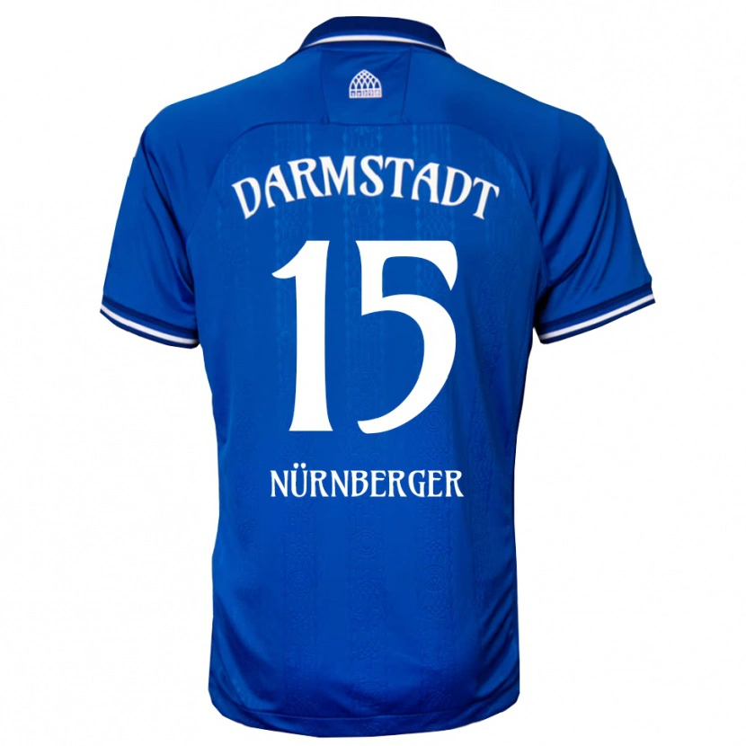 Danxen Criança Camisola Fabian Nürnberger #15 Azul Branco Principal 2025/26 Camisa