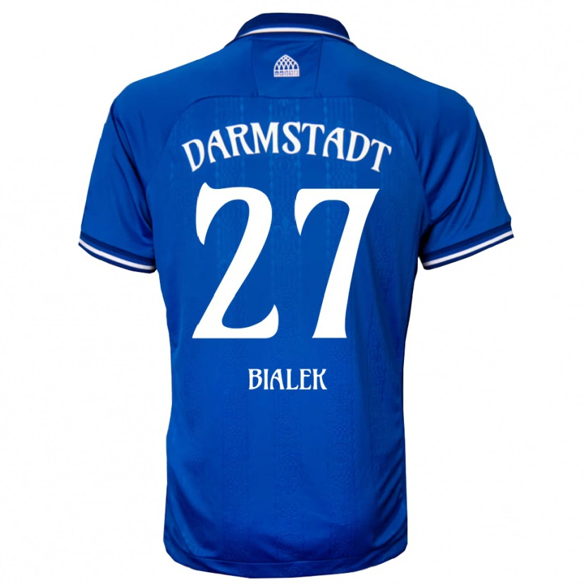 Danxen Criança Camisola Bartosz Bialek #27 Azul Branco Principal 2025/26 Camisa