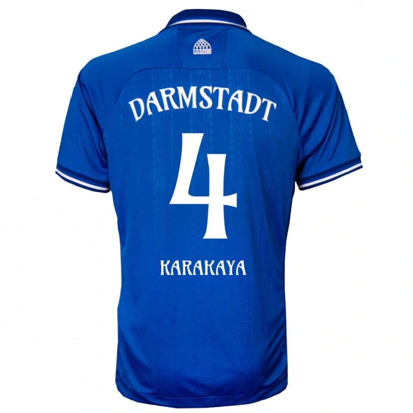 Danxen Criança Camisola Burak Karakaya #4 Azul Branco Principal 2025/26 Camisa