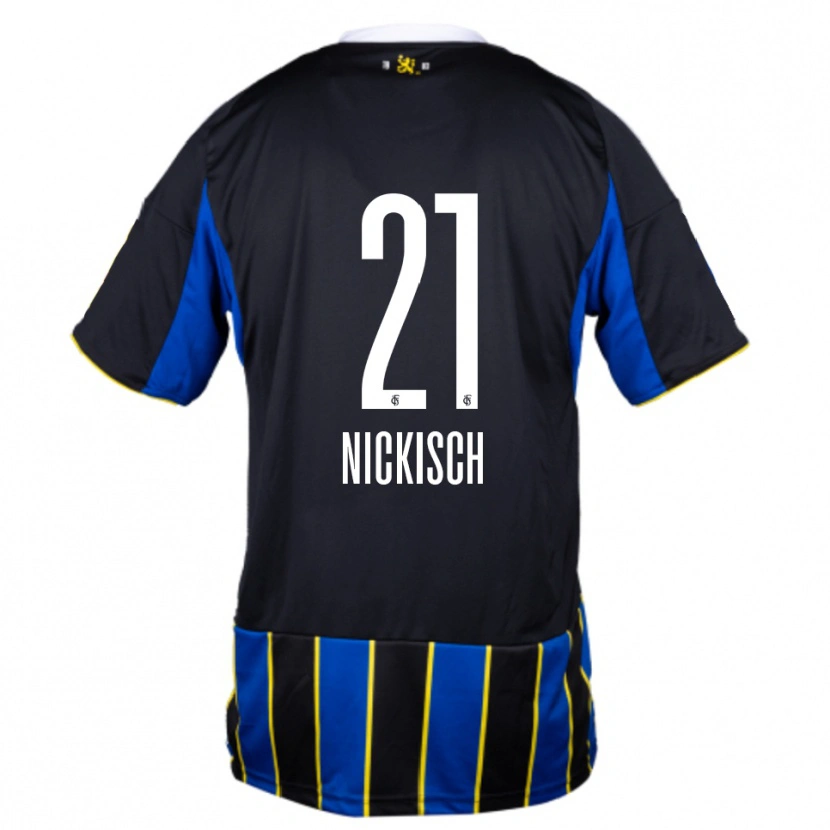 Danxen Criança Camisola Jonas Nickisch #21 Azul Preto Amarelo Principal 2025/26 Camisa