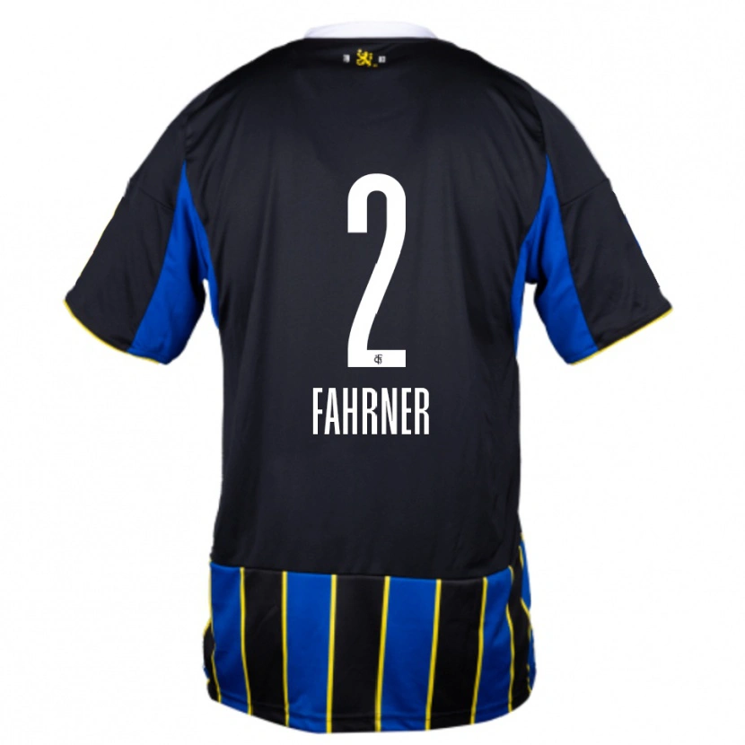 Danxen Criança Camisola Philip Fahrner #2 Azul Preto Amarelo Principal 2025/26 Camisa