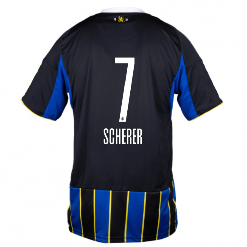 Danxen Criança Camisola Tim Scherer #7 Azul Preto Amarelo Principal 2025/26 Camisa