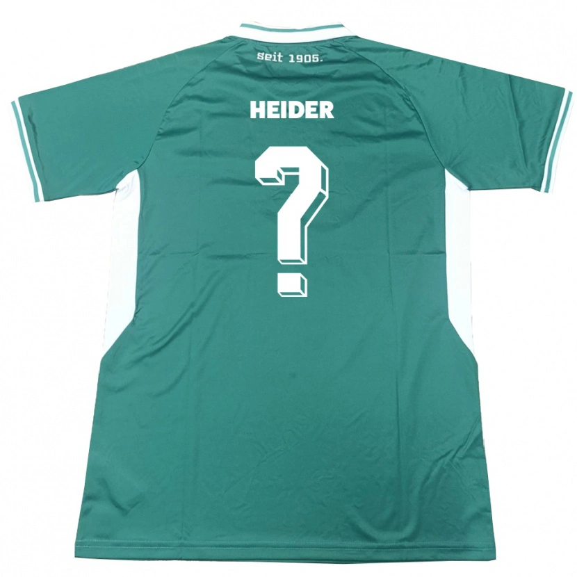 Danxen Criança Camisola Antonia Heider #0 Verde Branco Principal 2025/26 Camisa