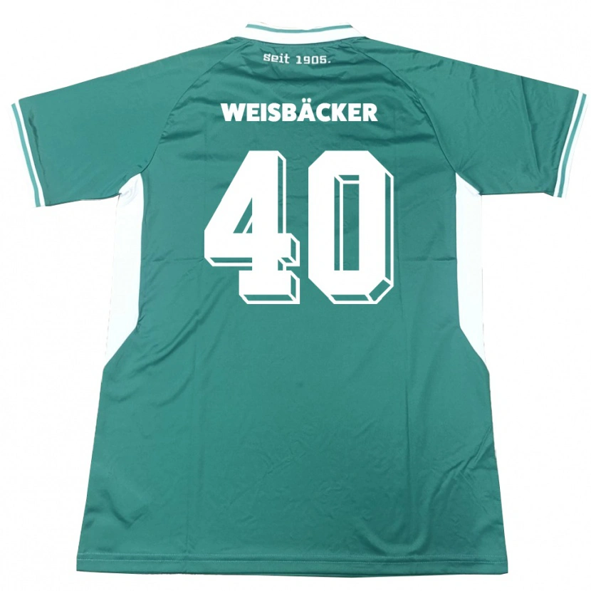 Danxen Criança Camisola Maximilian Weisbäcker #40 Verde Branco Principal 2025/26 Camisa