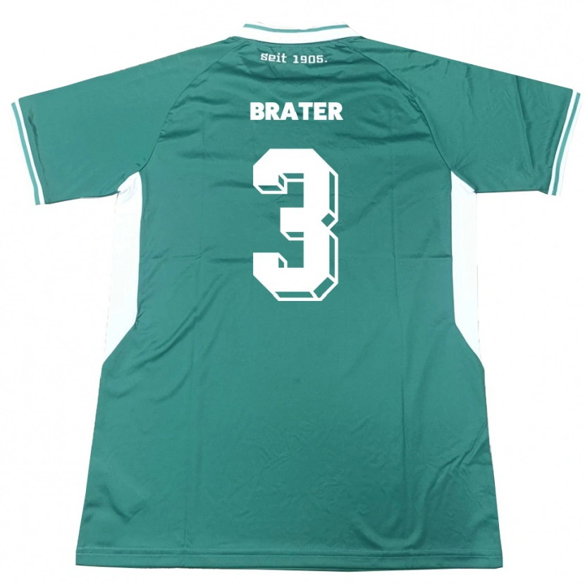 Danxen Criança Camisola Janis Brater #3 Verde Branco Principal 2025/26 Camisa
