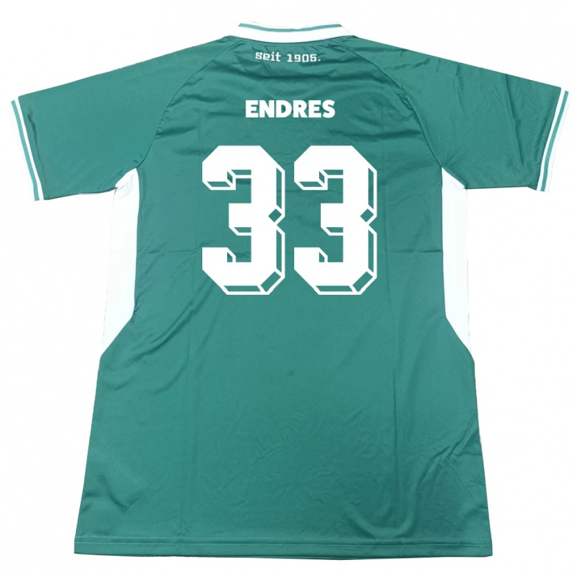 Danxen Criança Camisola Joshua Endres #33 Verde Branco Principal 2025/26 Camisa