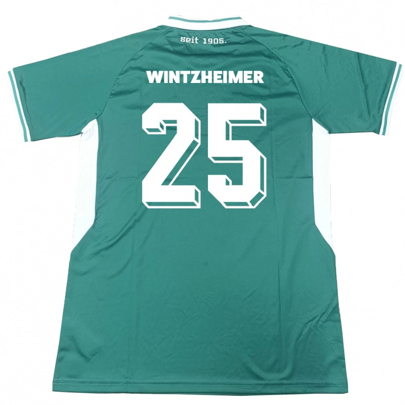 Danxen Criança Camisola Manuel Wintzheimer #25 Verde Branco Principal 2025/26 Camisa