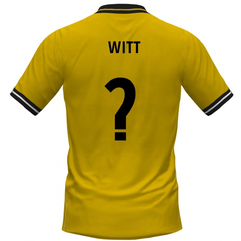 Danxen Criança Camisola Justin Witt #0 Amarelo Preto Principal 2025/26 Camisa