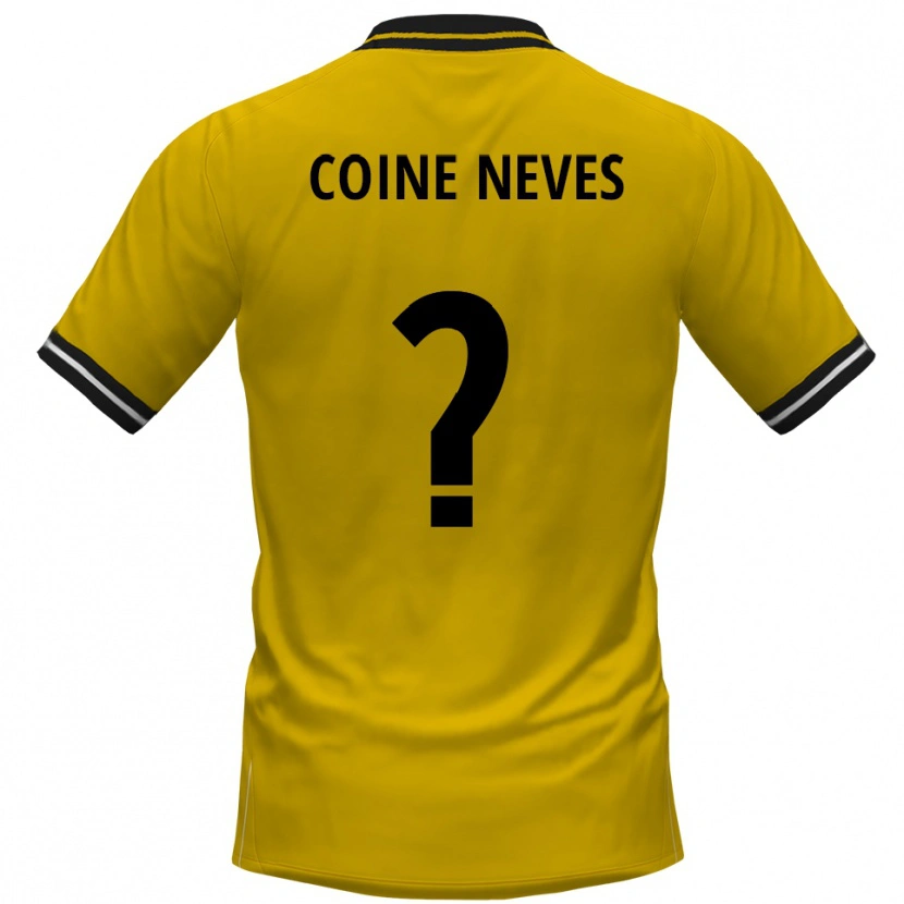 Danxen Criança Camisola Arthur Coine Neves #0 Amarelo Preto Principal 2025/26 Camisa
