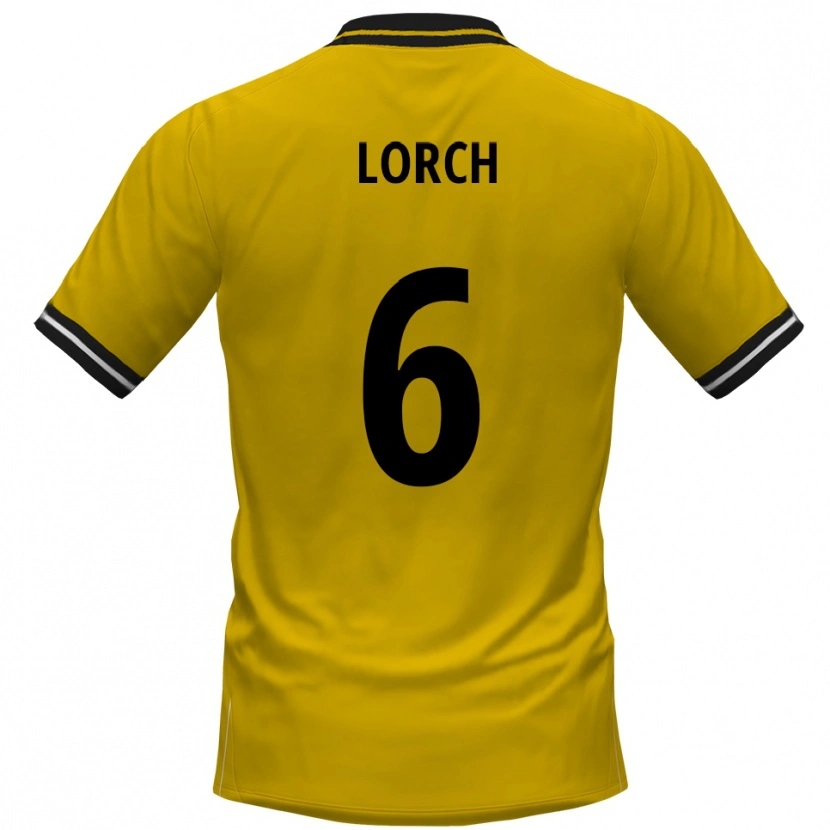 Danxen Criança Camisola Jeremias Lorch #6 Amarelo Preto Principal 2025/26 Camisa