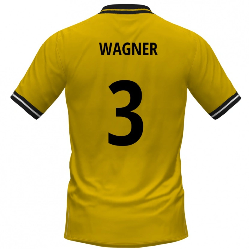 Danxen Criança Camisola Matti Wagner #3 Amarelo Preto Principal 2025/26 Camisa